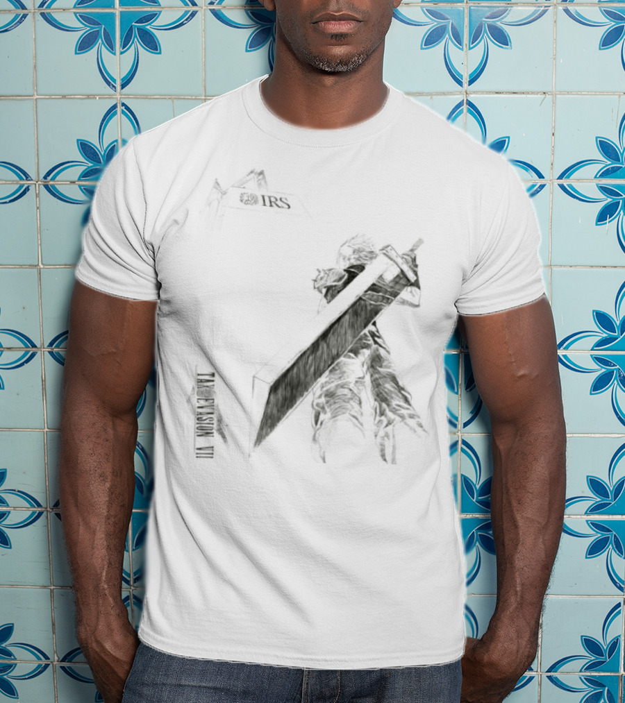 Cloud Strife Final Fantasy VII Tax Evasion IRS T-Shirt