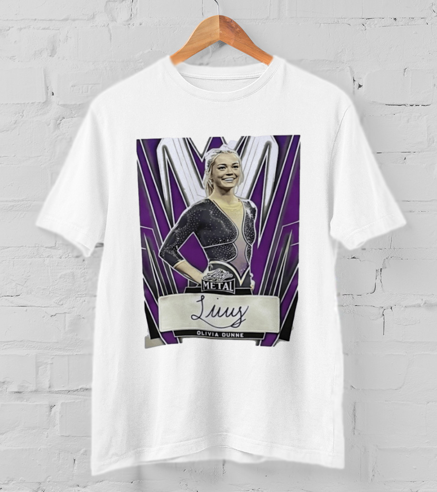 Leaf Metal Olivia Dunne Livvy Autograph Card T-Shirt