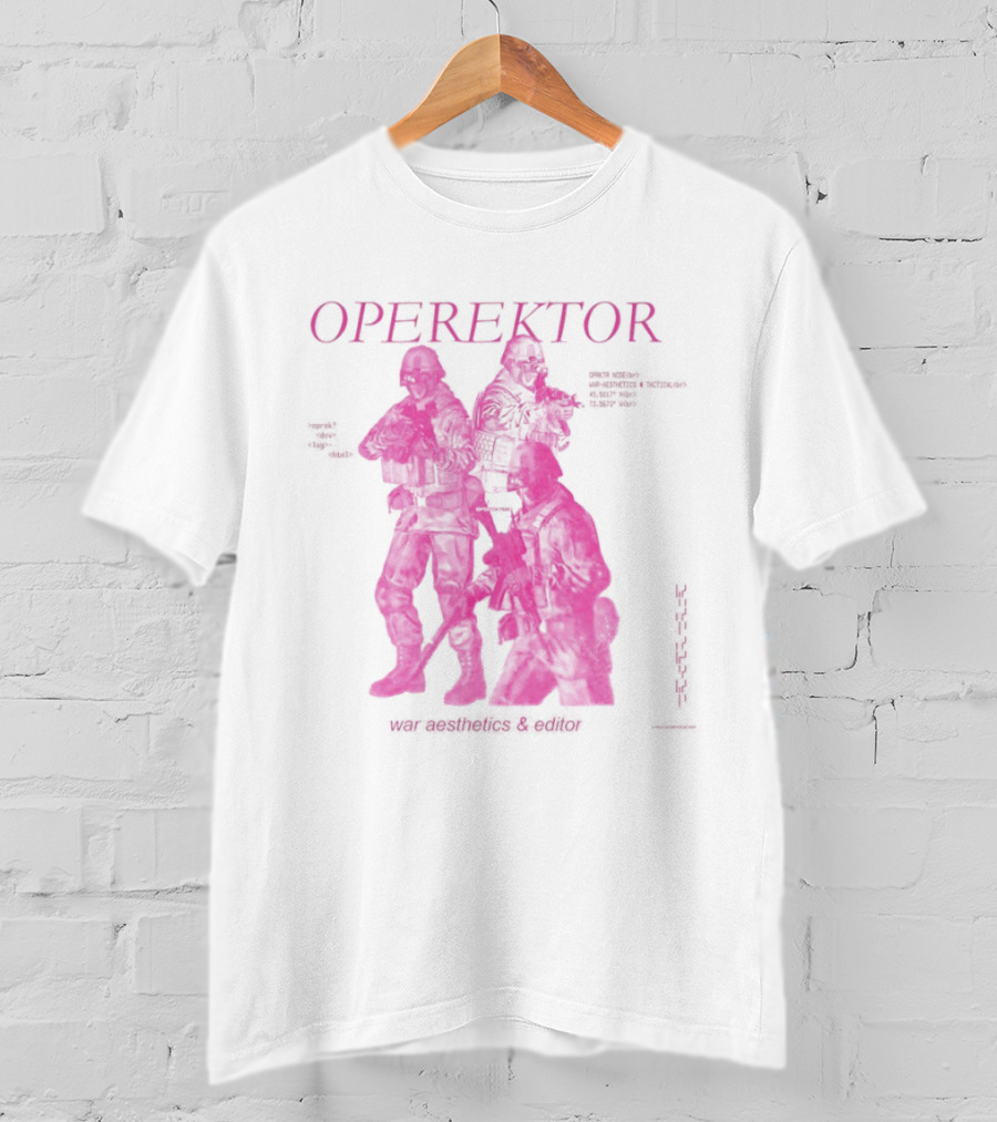 Operektor War Aesthetics Tactical Editor Time Signature Authored Narratives T-Shirt