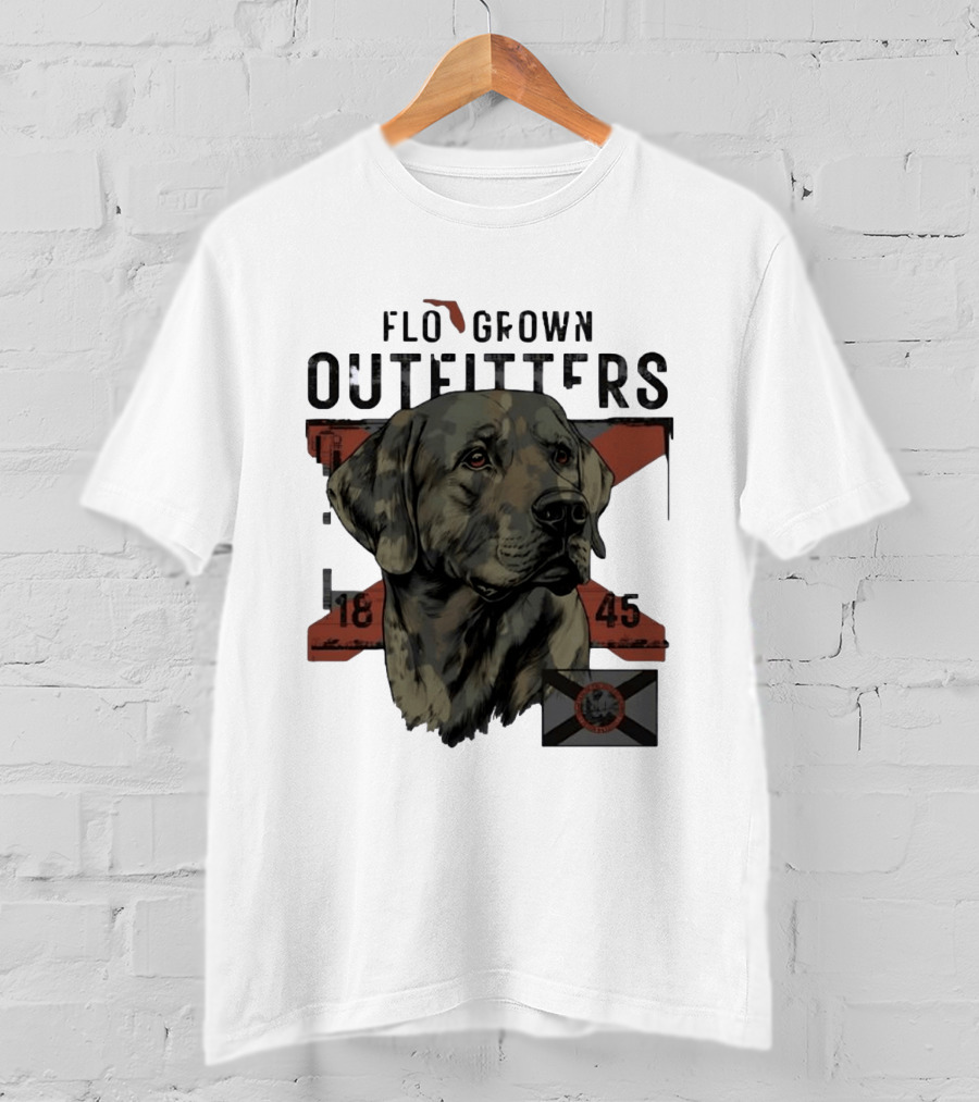 Flo Grown Outfitters Labrador Retriever Florida 1845 Seal T-Shirt