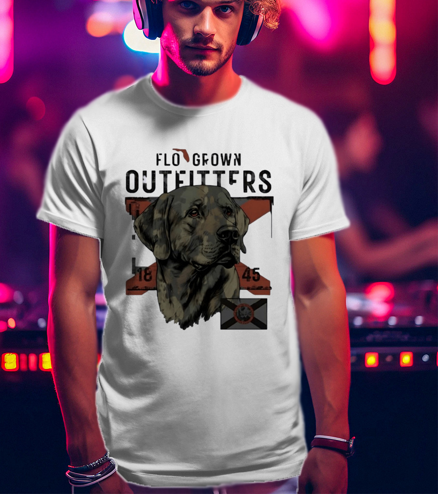 Flo Grown Outfitters Labrador Retriever Florida 1845 Seal T-Shirt