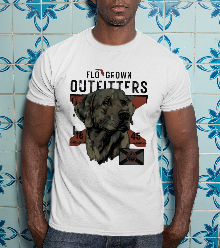 Flo Grown Outfitters Labrador Retriever Florida 1845 Seal T-Shirt