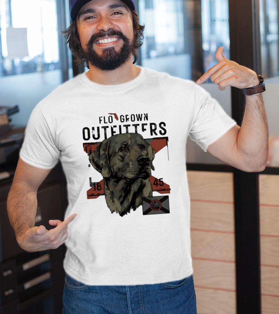 Flo Grown Outfitters Labrador Retriever Florida 1845 Seal T-Shirt