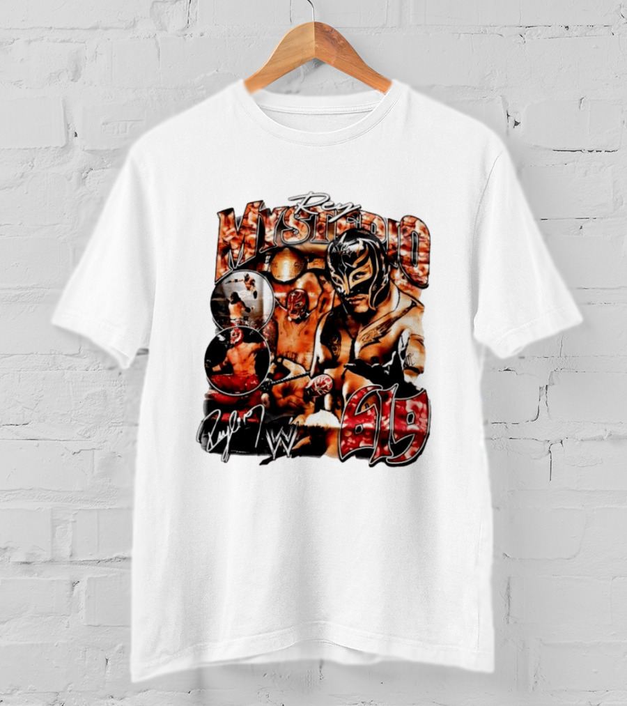 Rey Mysterio 619 WWE Wrestling Mask Signature Action T-Shirt