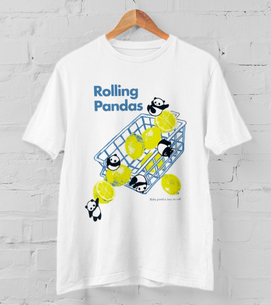 Rolling Pandas Baby Pandas Love Lemons In Basket T-Shirt