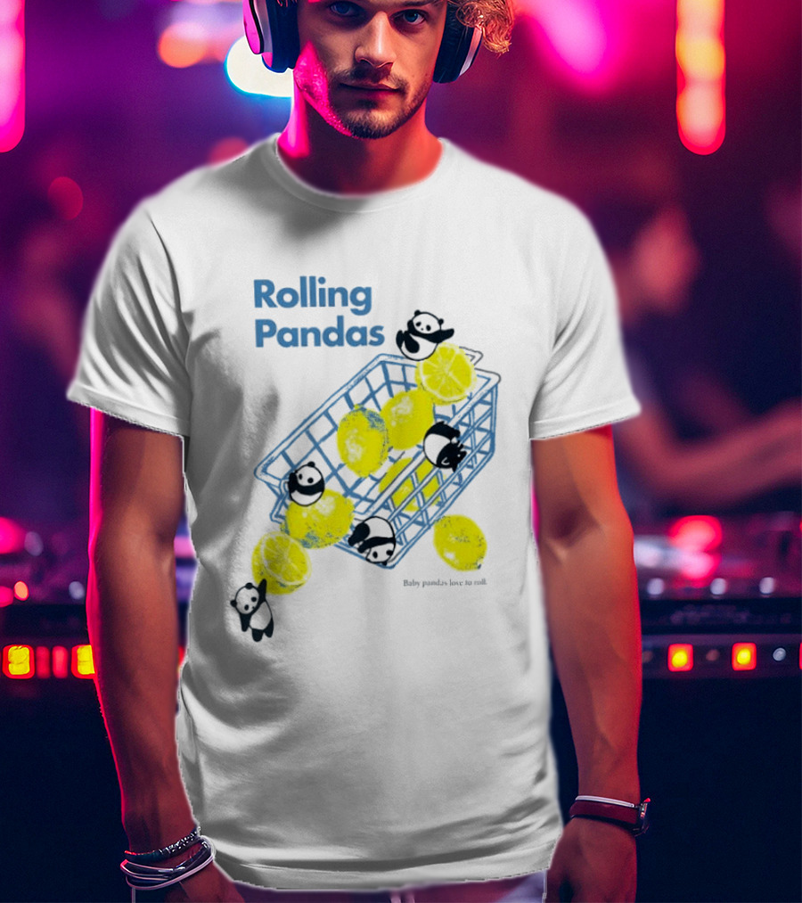 Rolling Pandas Baby Pandas Love Lemons In Basket T-Shirt