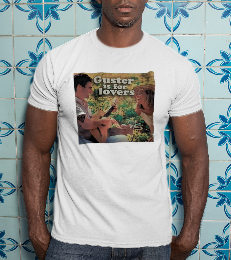 Guster Is For Lovers Romantic Picnic Scene With Guitar And Smiling Couple T-Shirt