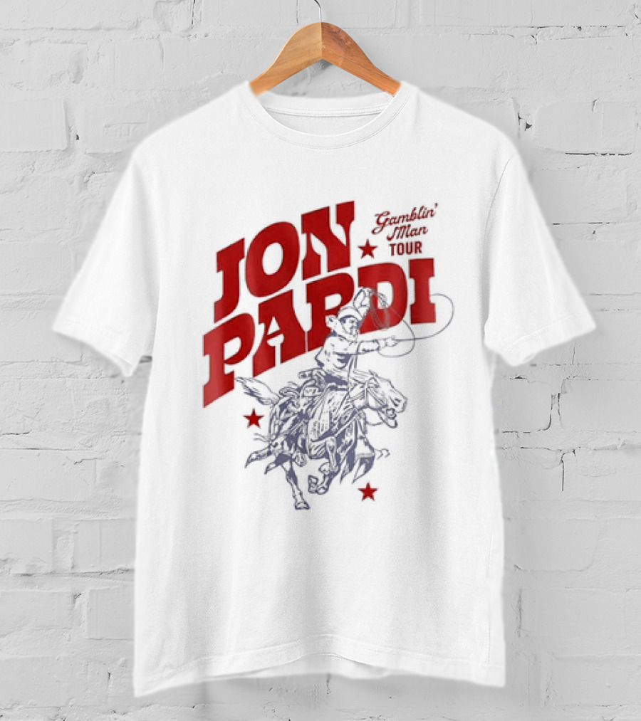 Jon Pardi Gamblin' Man Tour Cowboy Horse Country Music T-Shirt