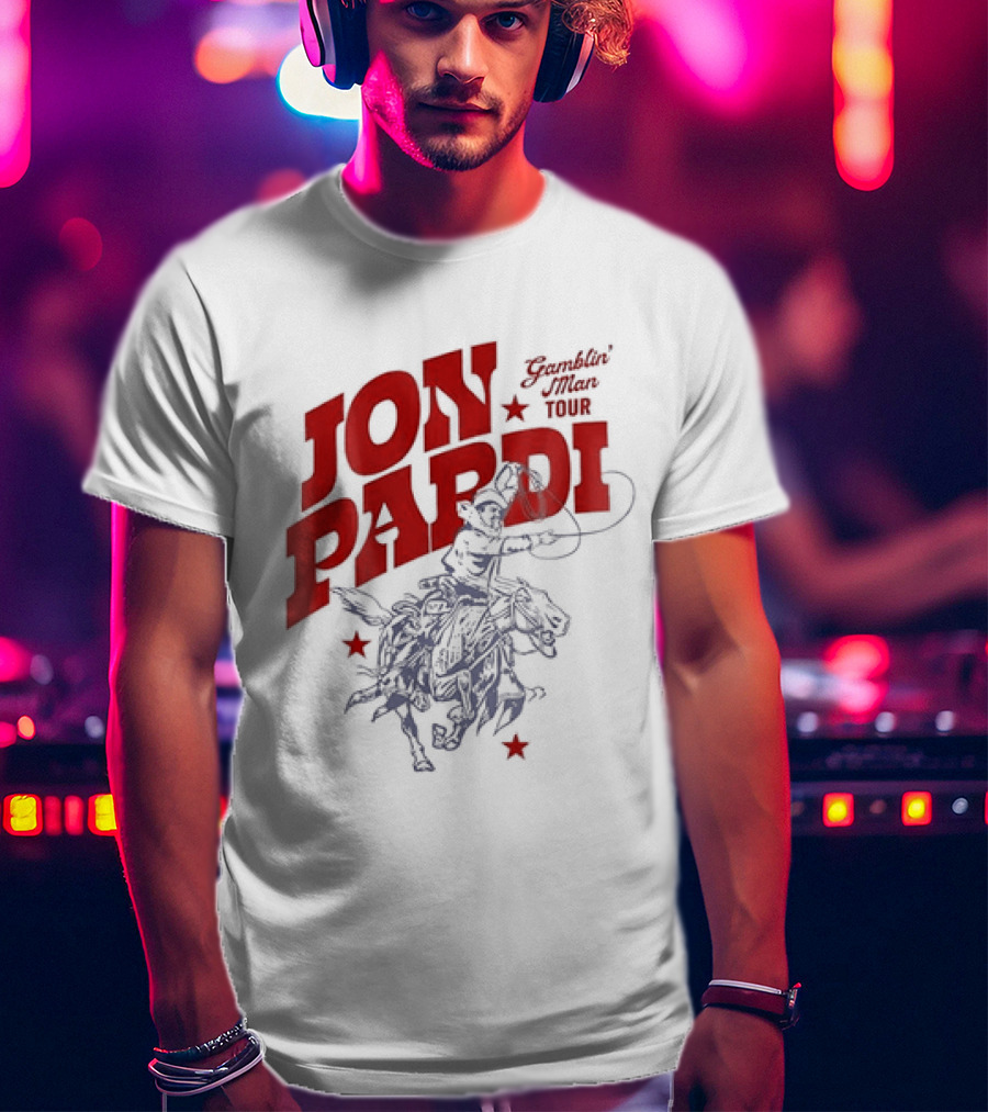 Jon Pardi Gamblin' Man Tour Cowboy Horse Country Music T-Shirt