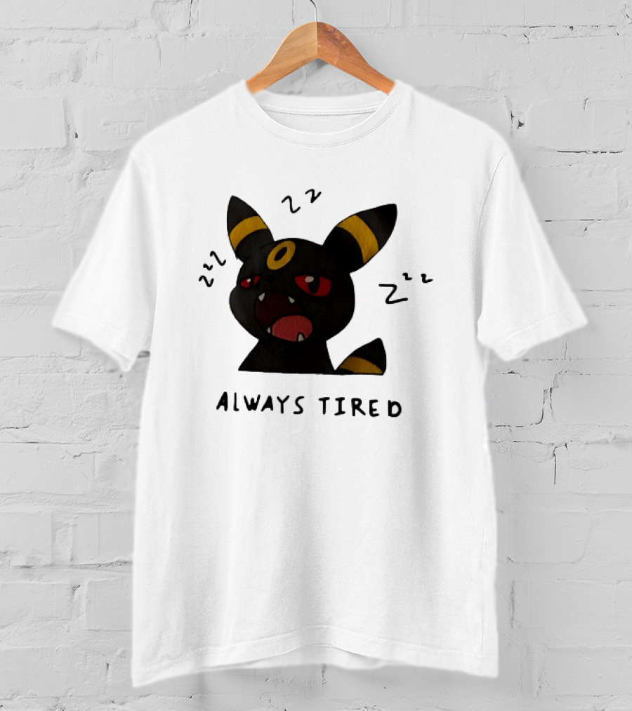Umbreon Always Tired With ZZZs And Open Mouth Pokémon T-Shirt
