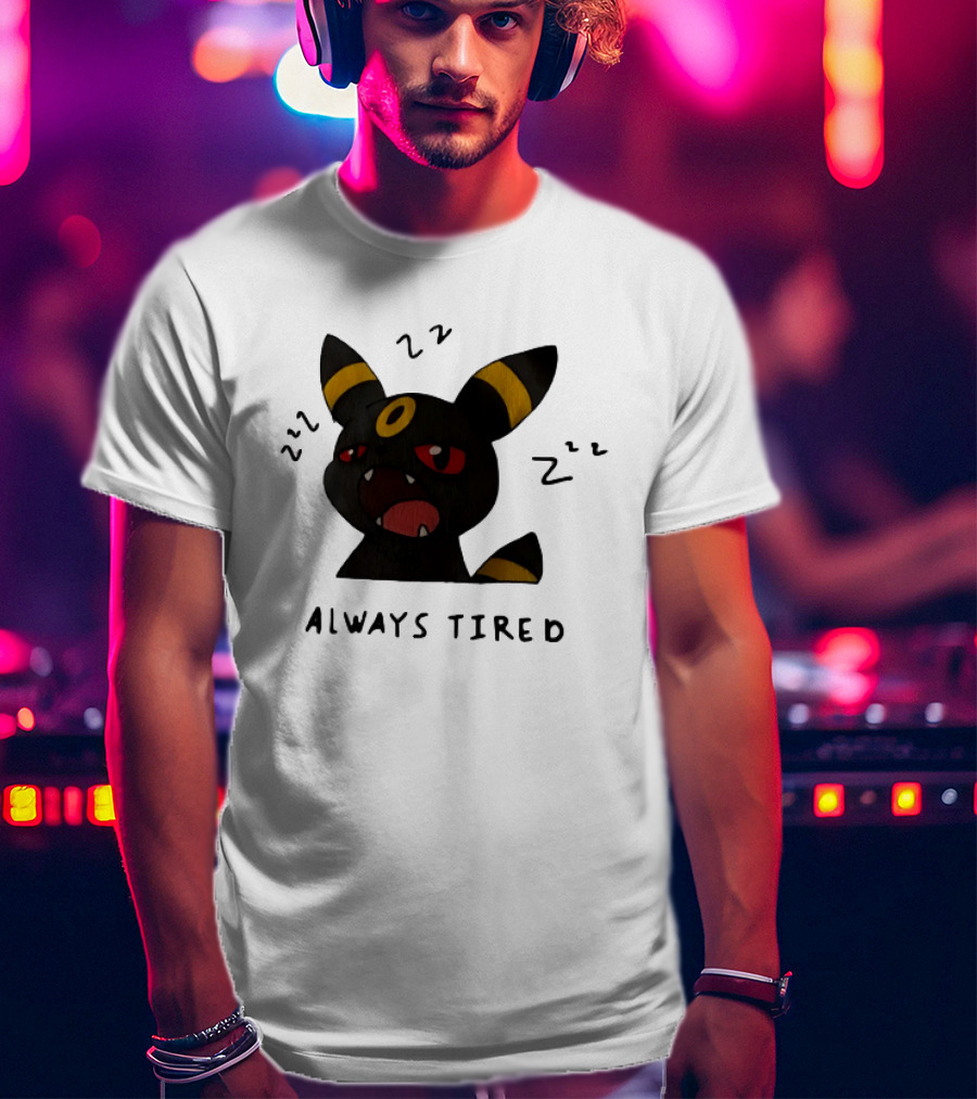 Umbreon Always Tired With ZZZs And Open Mouth Pokémon T-Shirt