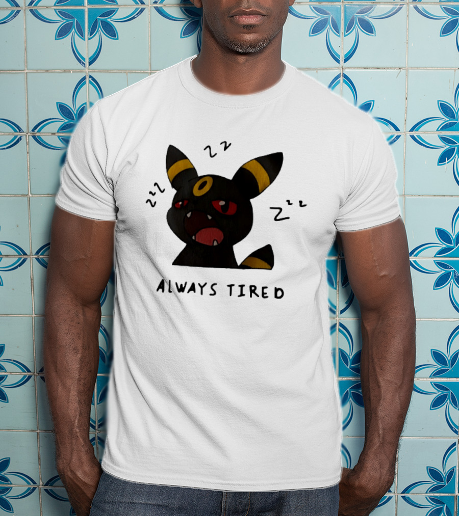 Umbreon Always Tired With ZZZs And Open Mouth Pokémon T-Shirt