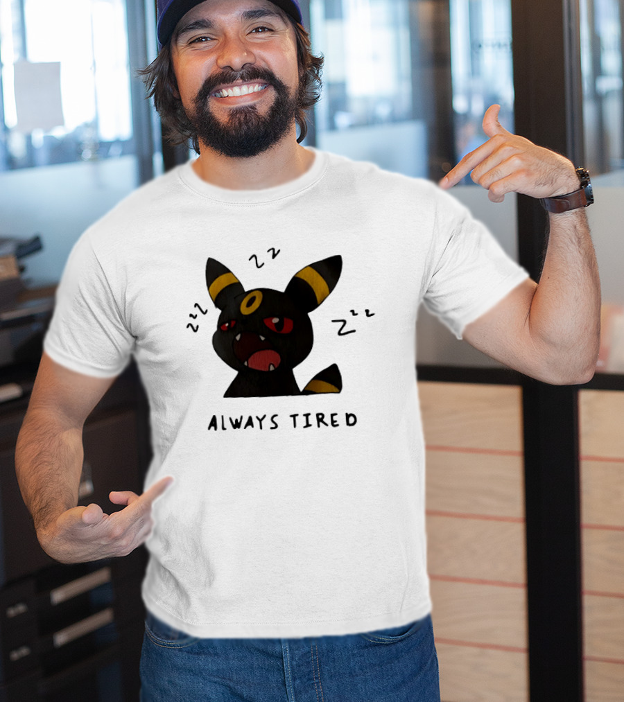 Umbreon Always Tired With ZZZs And Open Mouth Pokémon T-Shirt