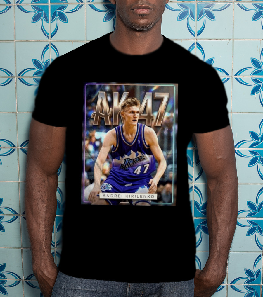 AK 47 Andrei Kirilenko Utah Jazz NBA Basketball Legends T-Shirt