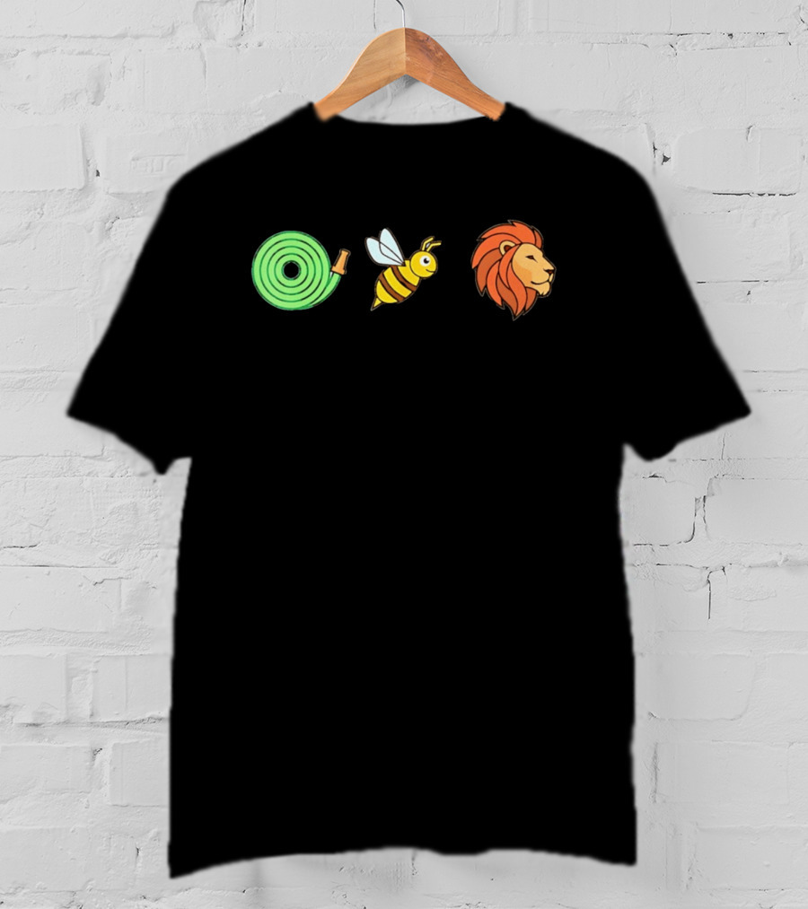 Hose Bee Lion Rebus Visual Wordplay Puzzle T-Shirt