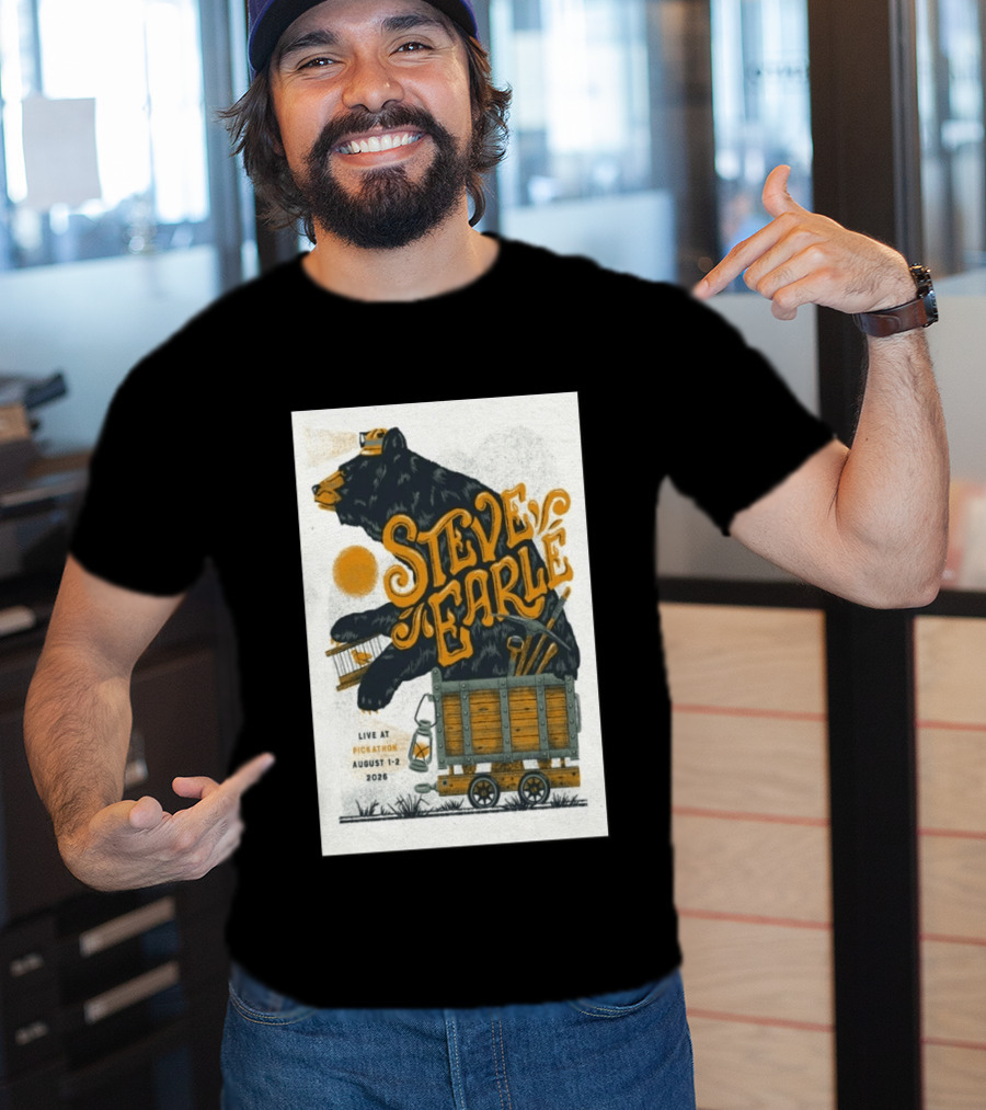 Steve Earle Pickathon Live August 1 2 2026 Event Bear T-Shirt