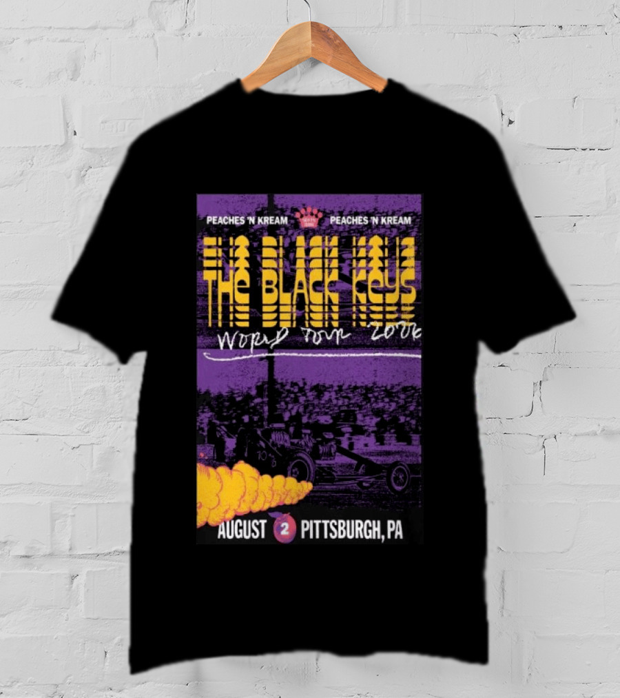 The Black Keys World Tour 2026 Peaches 'N Kream August Pittsburgh PA T-Shirt