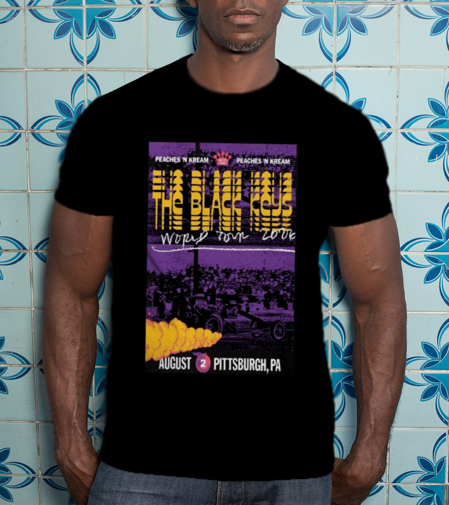 The Black Keys World Tour 2026 Peaches 'N Kream August Pittsburgh PA T-Shirt