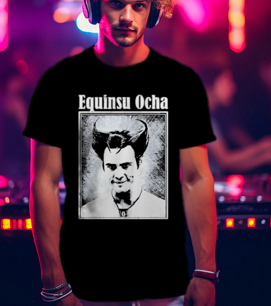 Jim Carrey Equinsu Ocha Ace Ventura Distressed Vintage Look T-Shirt