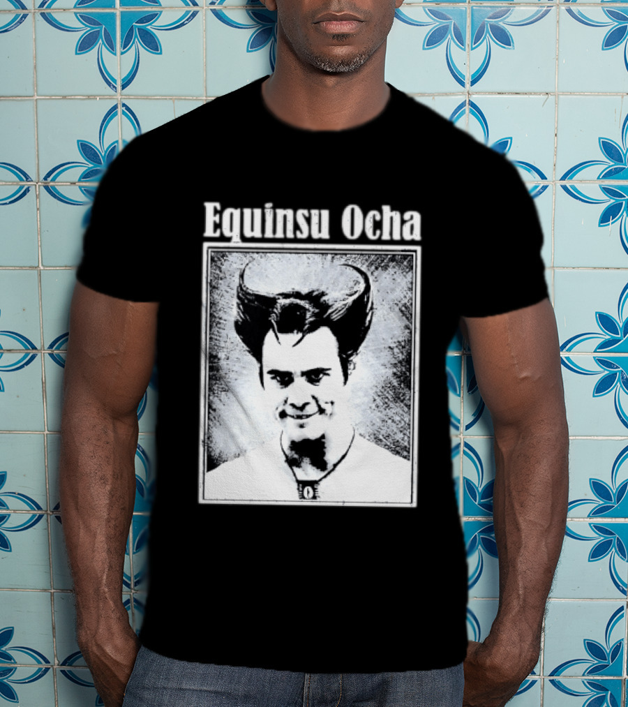 Jim Carrey Equinsu Ocha Ace Ventura Distressed Vintage Look T-Shirt