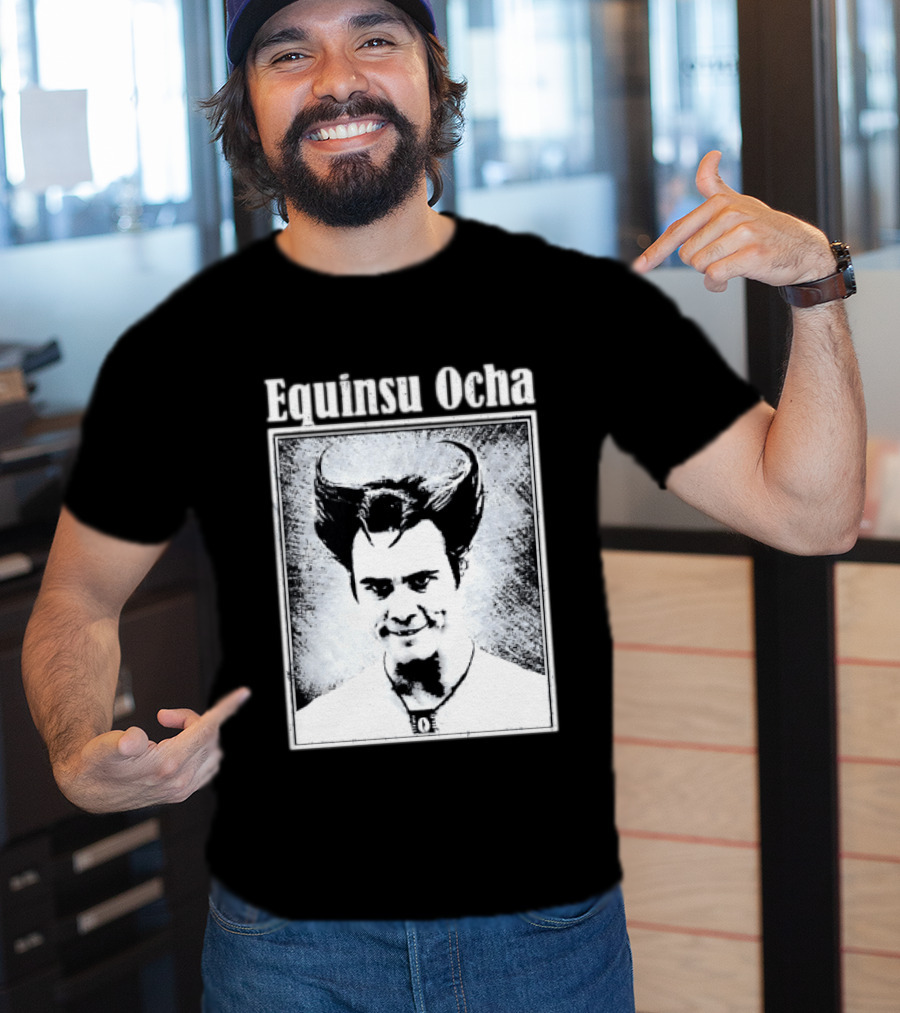 Jim Carrey Equinsu Ocha Ace Ventura Distressed Vintage Look T-Shirt