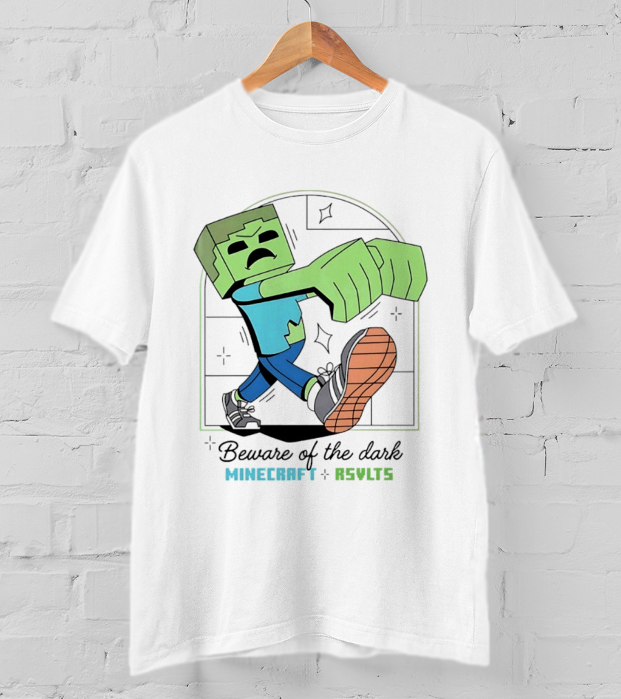 Beware Of The Dark Zombie Minecraft RSVLTS Gaming T-Shirt