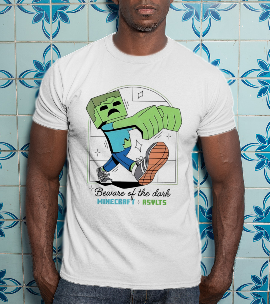 Beware Of The Dark Zombie Minecraft RSVLTS Gaming T-Shirt