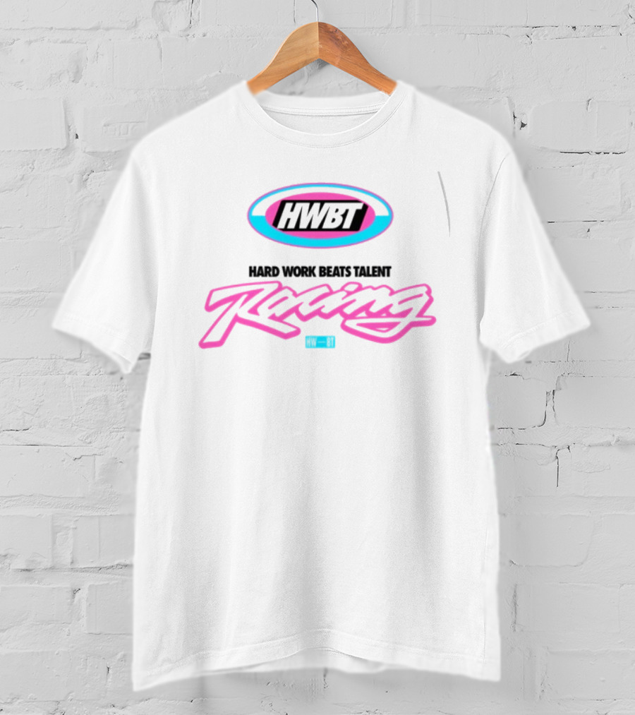HWBT Miami Racing Oversized Hard Work Beats Talent T-Shirt