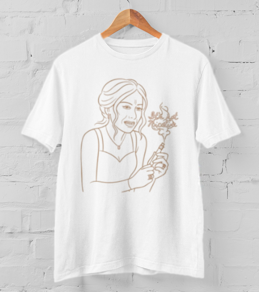 Mainfactor Store Jinkx Monsoon It's Not Nicotine Line Art Sketch T-Shirt