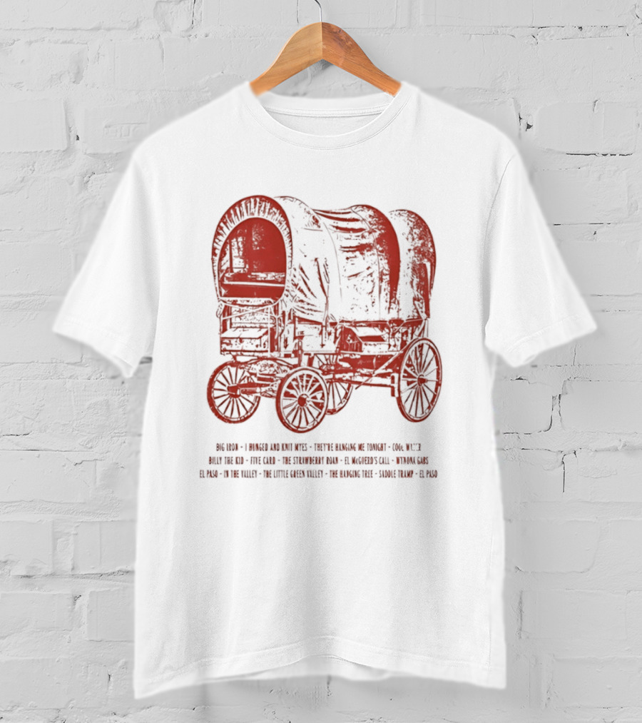 Marty Robbins Big Iron El Paso Western Songs Covered Wagon T-Shirt