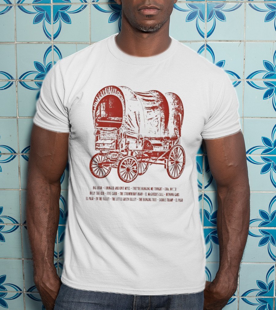 Marty Robbins Big Iron El Paso Western Songs Covered Wagon T-Shirt