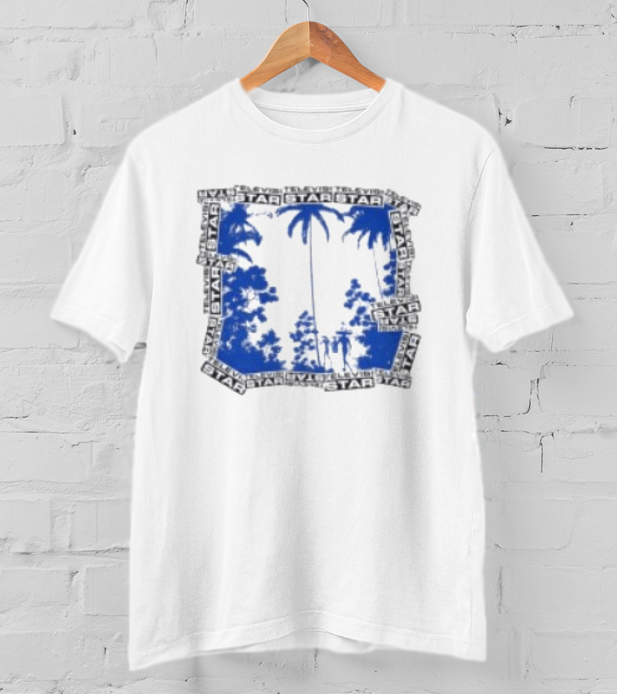Televisi Star Catalog Store Paradise Blue White Palms T-Shirt