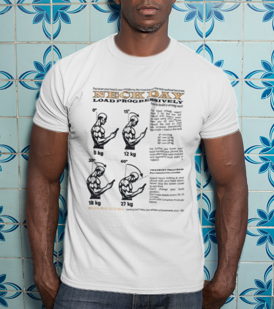 Wolee Store Neck Day Classic Gym Exercises T-Shirt