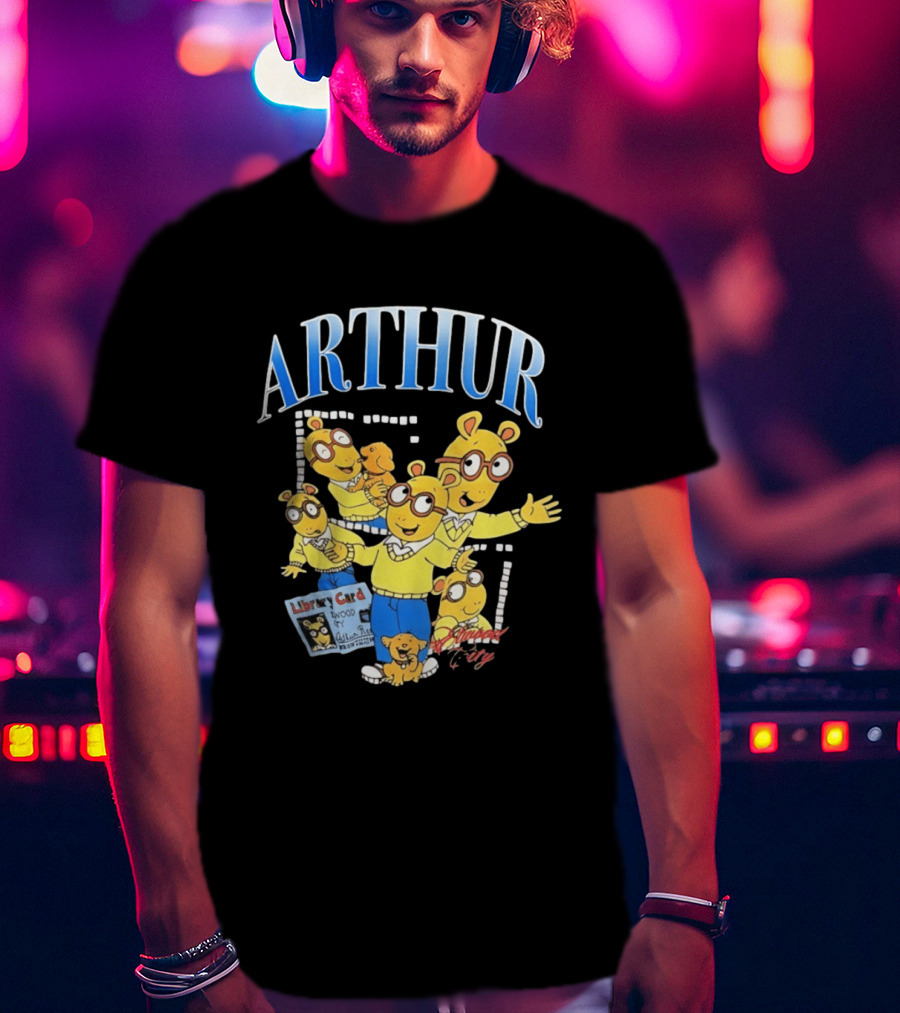 Arthur Read And Pal Library Card Elwood City PBS Kids T-Shirt