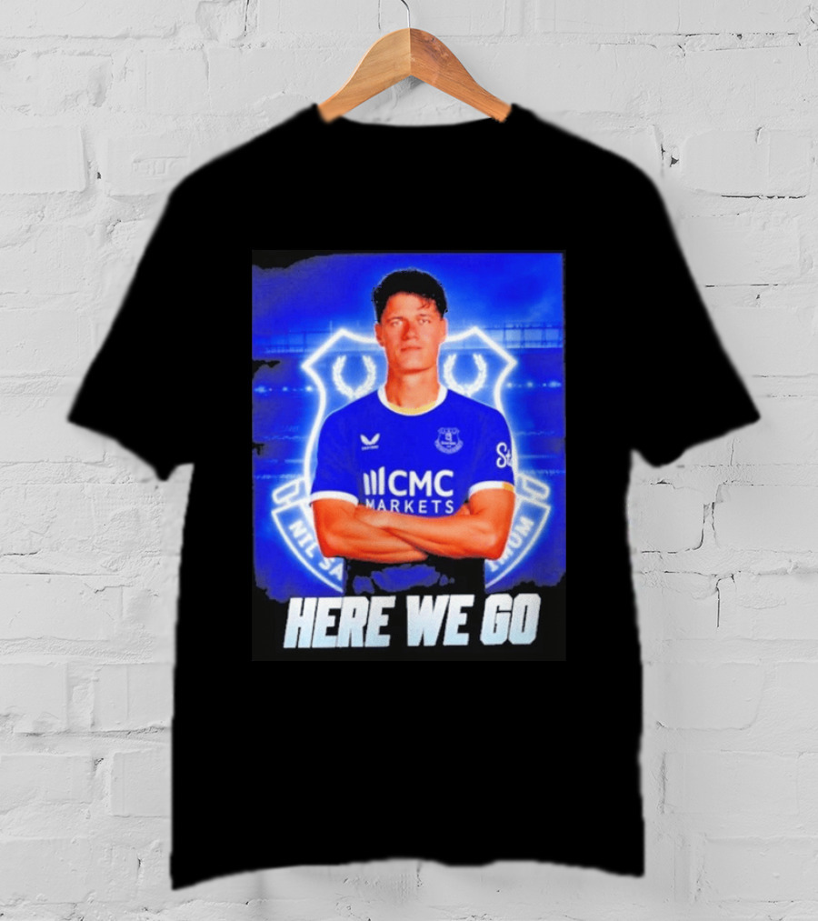 Christian Norgaard Everton Transfer Announcement Here We Go T-Shirt