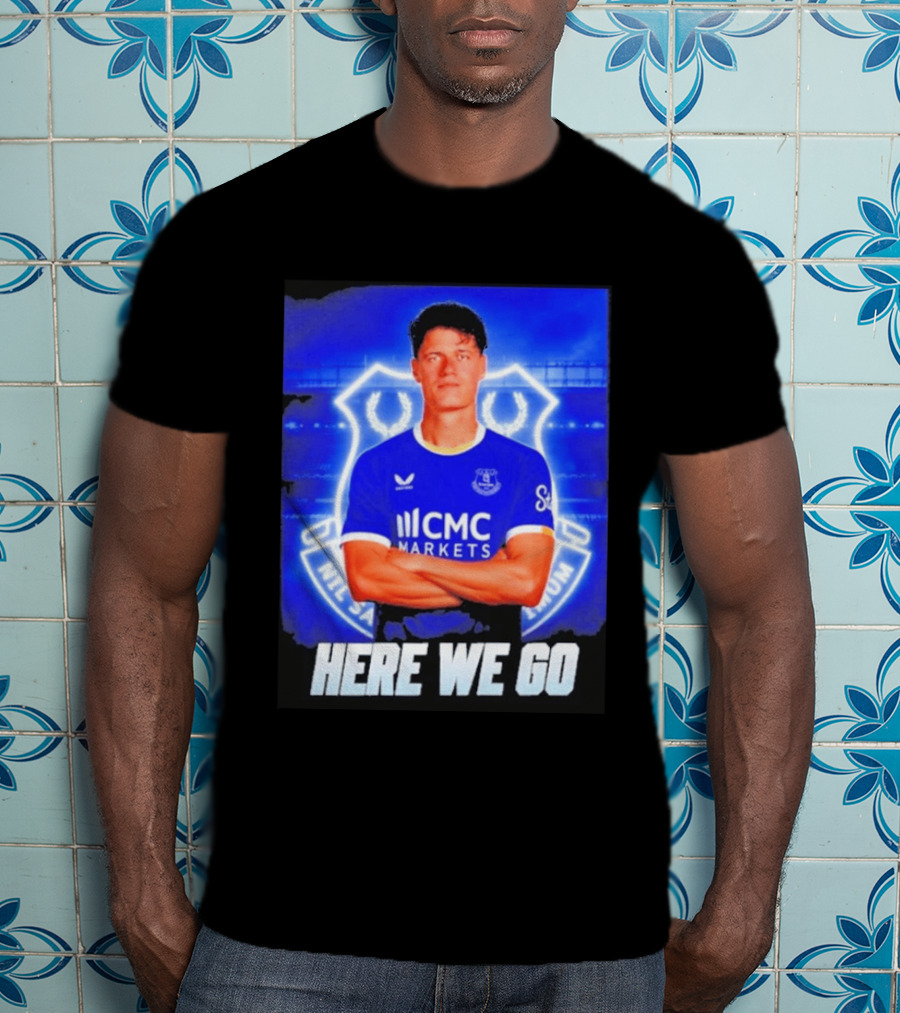 Christian Norgaard Everton Transfer Announcement Here We Go T-Shirt