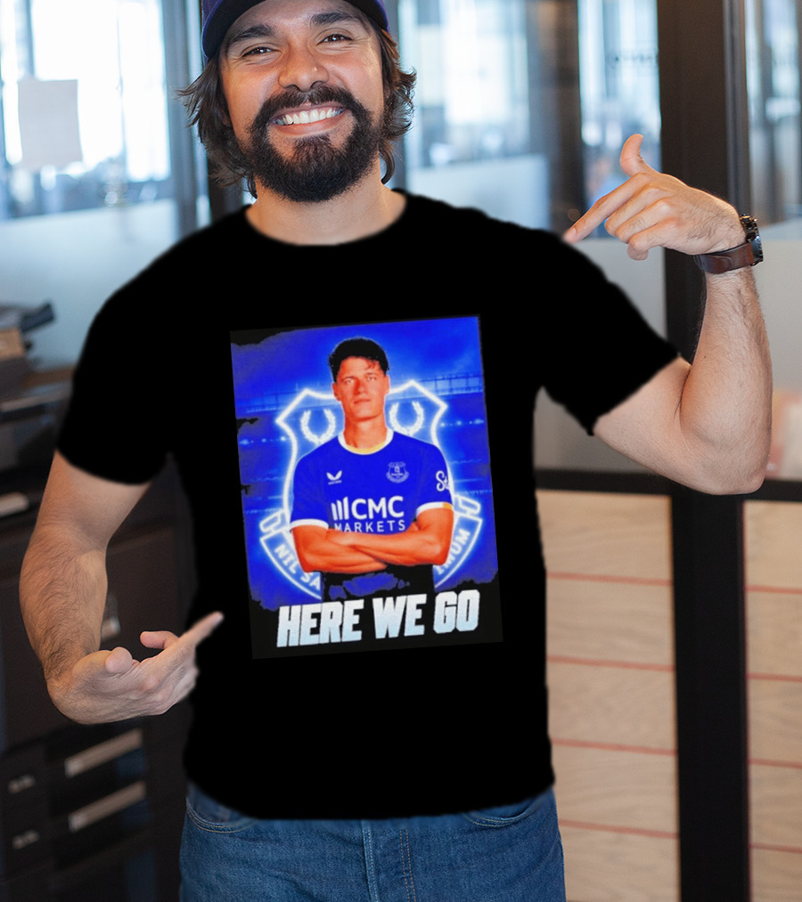 Christian Norgaard Everton Transfer Announcement Here We Go T-Shirt