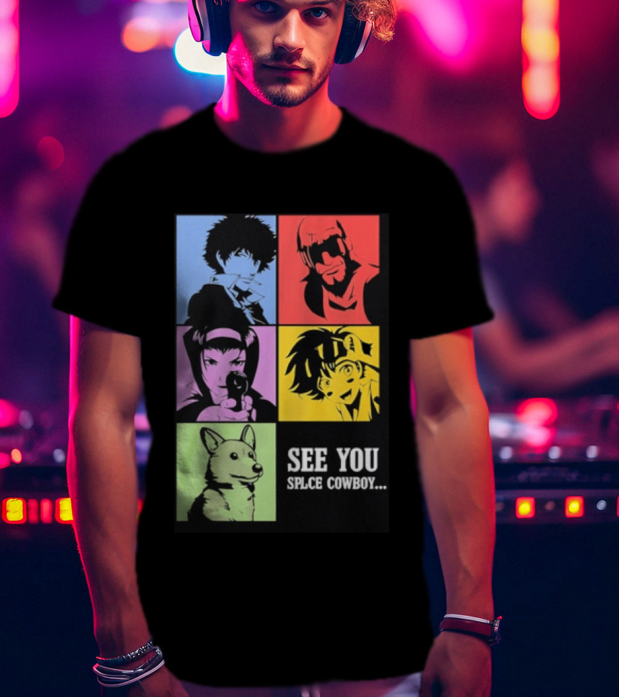 Cowboy Bebop See You Space Cowboy With Character Grid T-Shirt