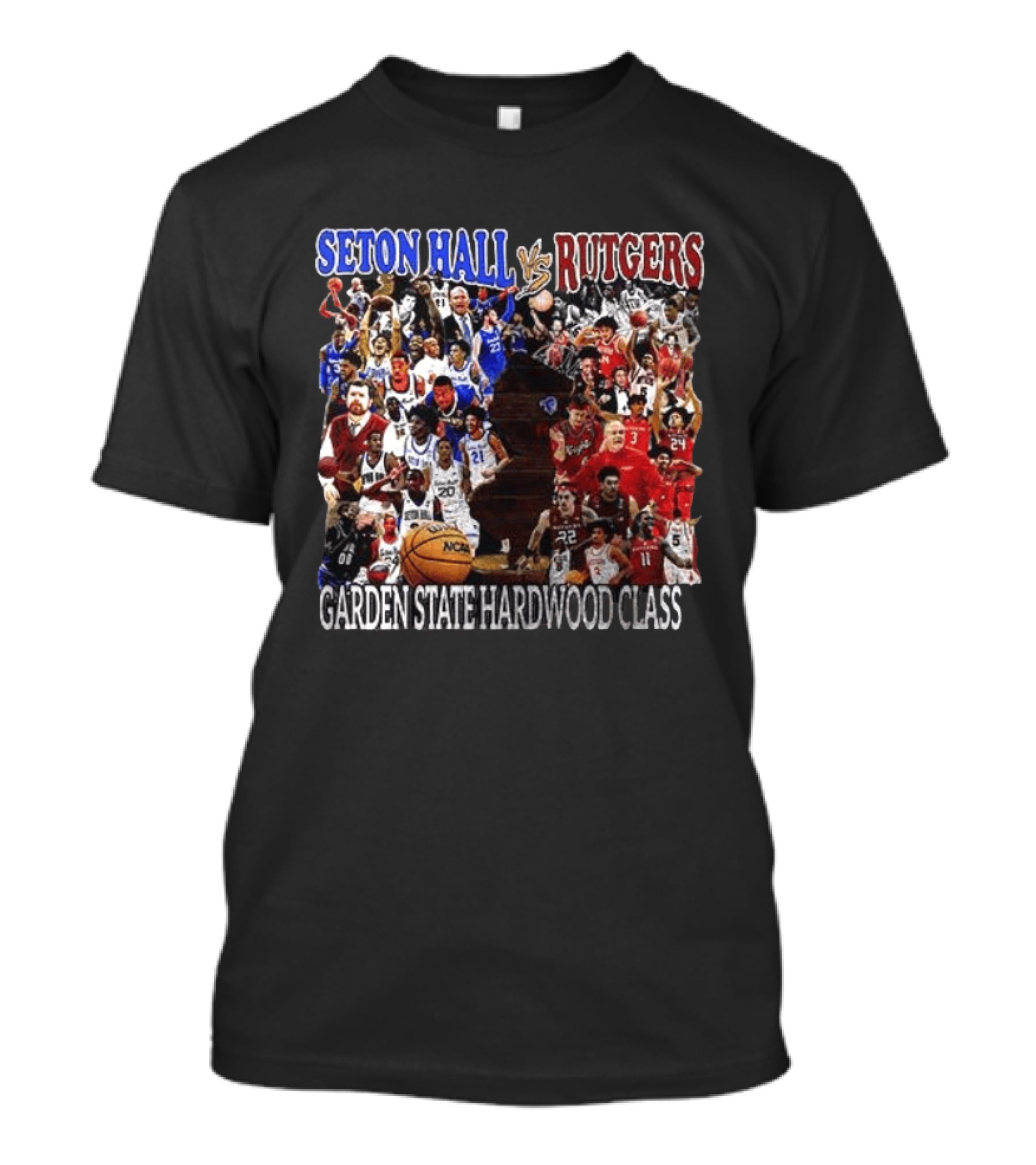 Seton Hall Vs Rutgers Garden State Hardwood Classic Basketball Showdown T-Shirt