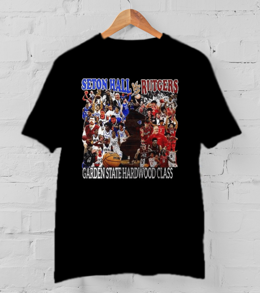 Seton Hall Vs Rutgers Garden State Hardwood Classic Basketball Showdown T-Shirt