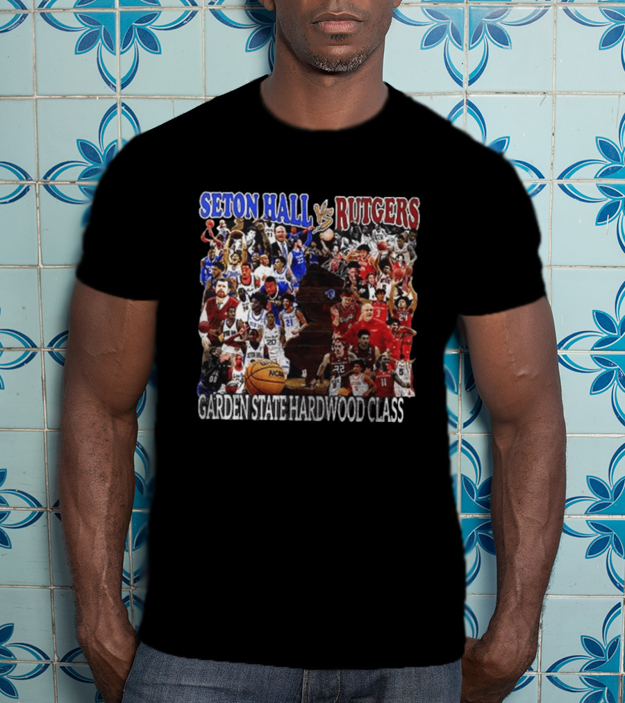 Seton Hall Vs Rutgers Garden State Hardwood Classic Basketball Showdown T-Shirt