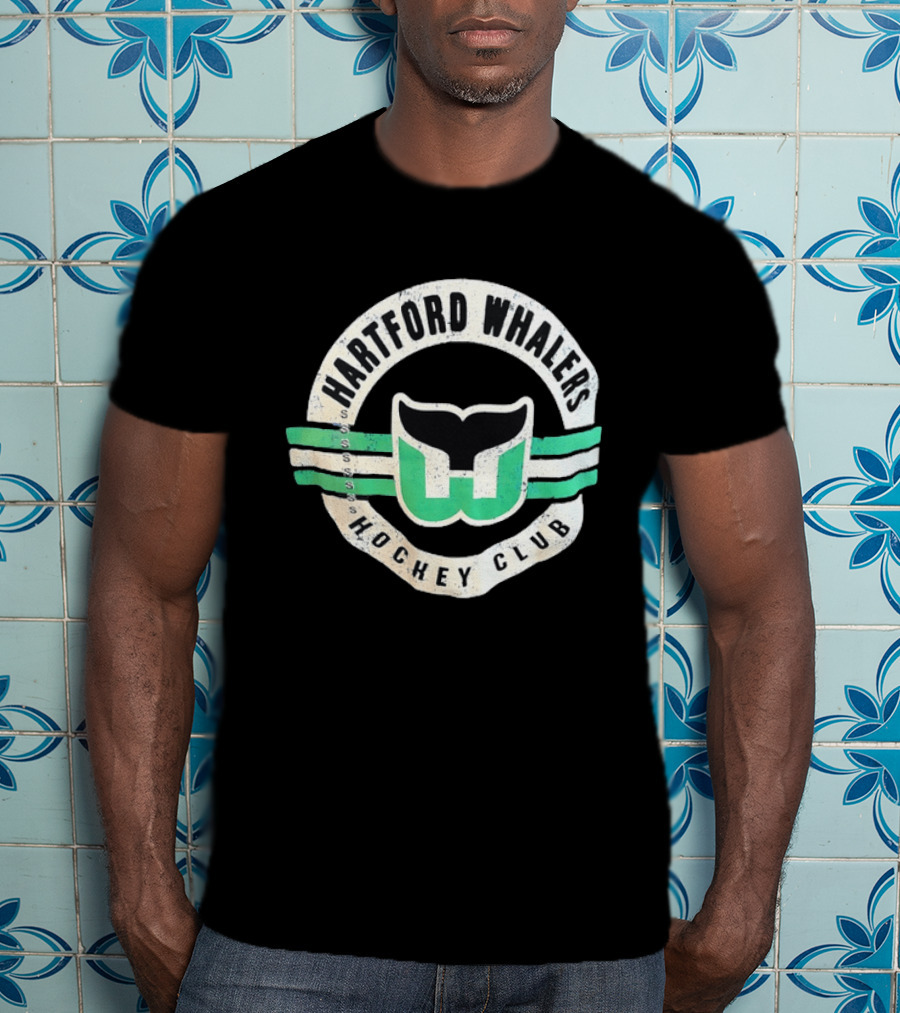 Hartford Whalers Distressed Vintage Hockey Club T-Shirt