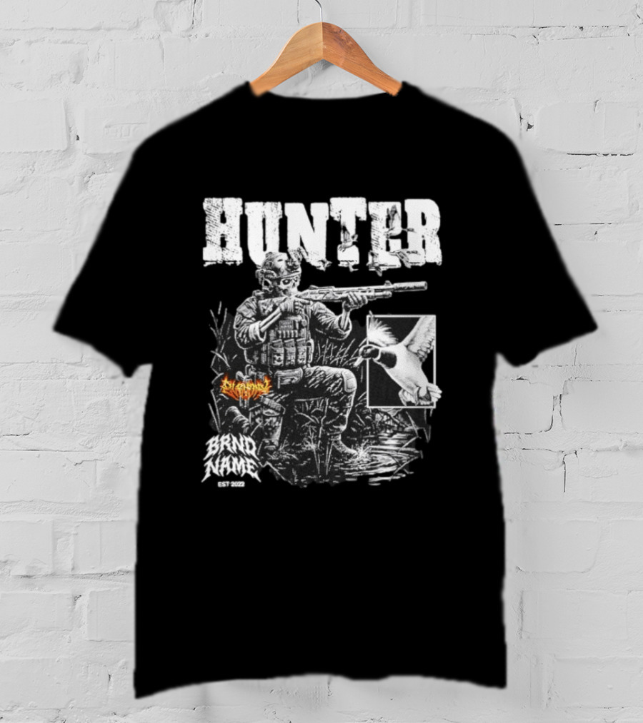 Skeleton Tactical Soldier Duck Hunting Hunter EST 2022 T-Shirt