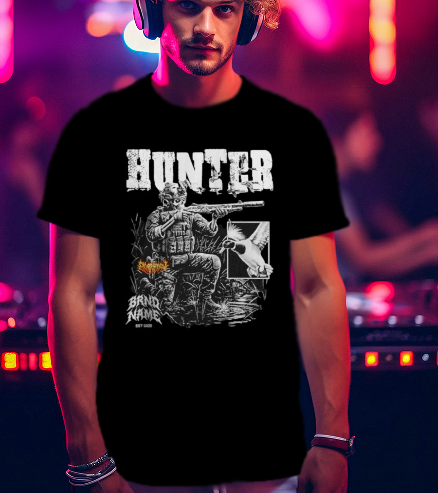 Skeleton Tactical Soldier Duck Hunting Hunter EST 2022 T-Shirt