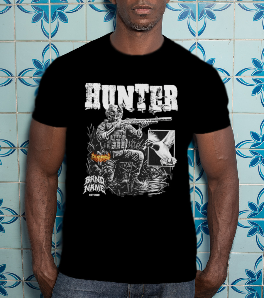 Skeleton Tactical Soldier Duck Hunting Hunter EST 2022 T-Shirt