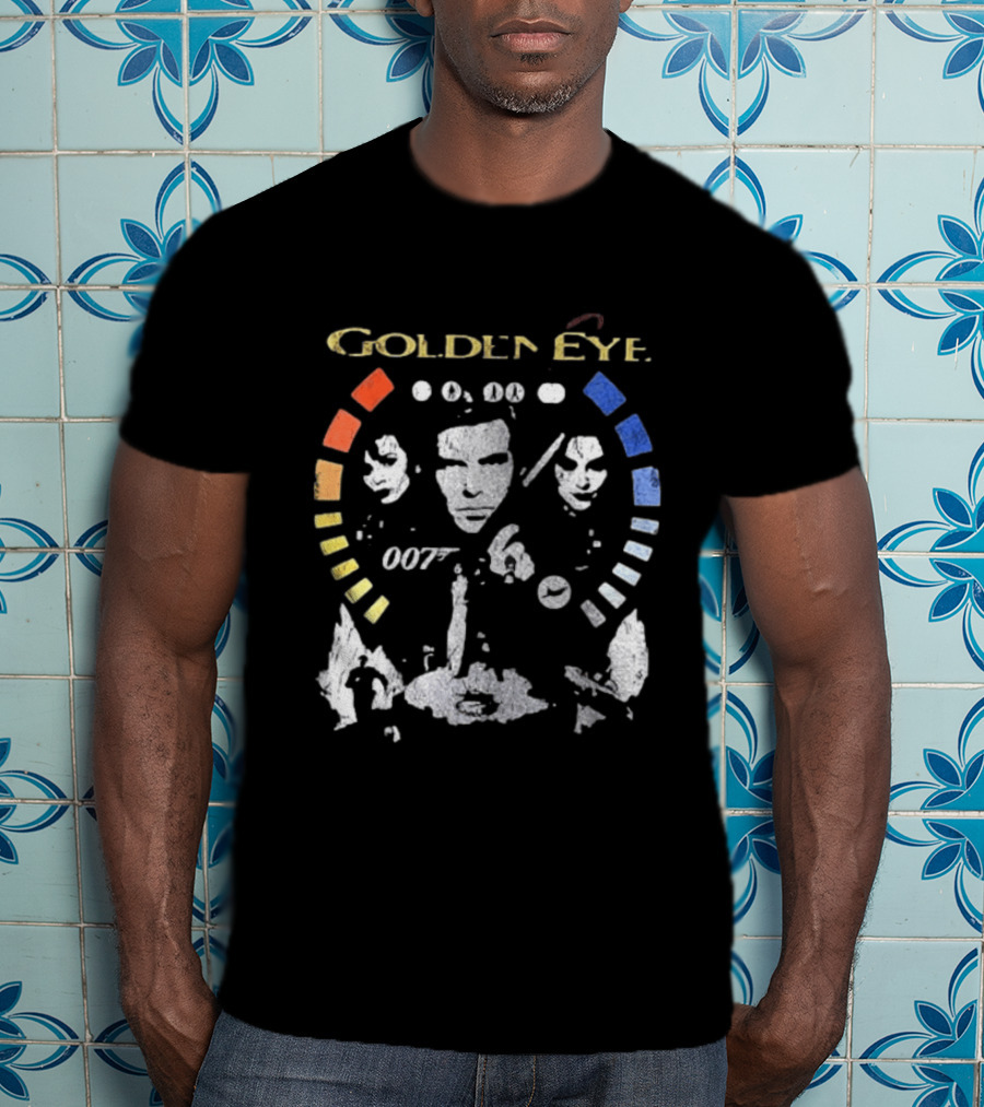 GoldenEye 007 James Bond Faces And Color Blocks T-Shirt