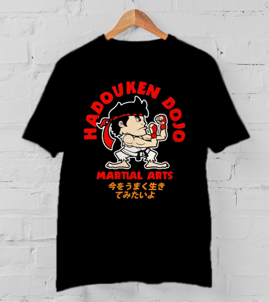 Hadouken Dojo Martial Arts Ryu Character Gaming Japanese T-Shirt