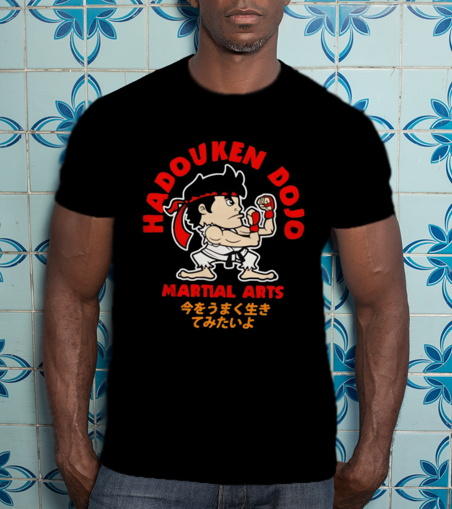 Hadouken Dojo Martial Arts Ryu Character Gaming Japanese T-Shirt