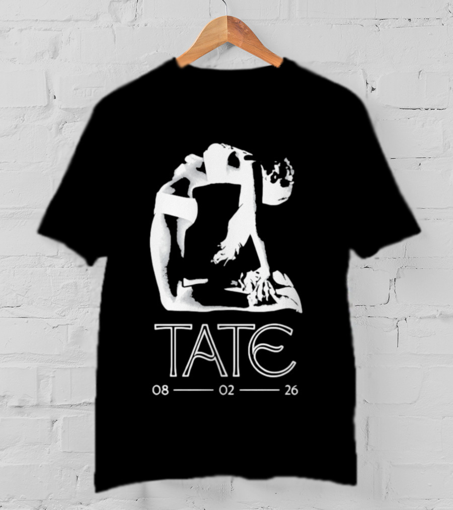 Tate 08 02 26 Minimalist Yoga Fitness Pose T-Shirt
