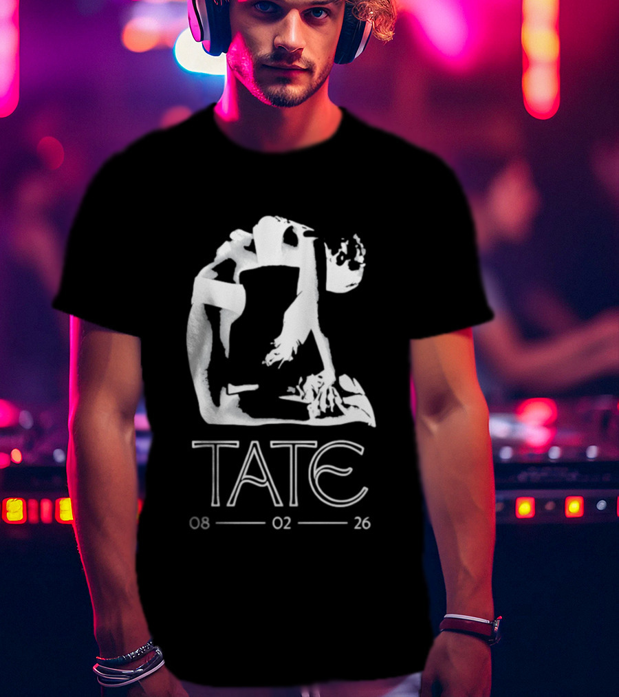 Tate 08 02 26 Minimalist Yoga Fitness Pose T-Shirt